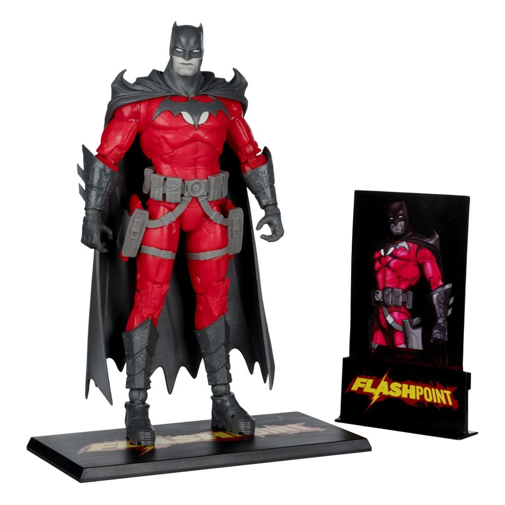 DC Multiverse AF: Batman (Flashpoint) Black & White Accent Edition Gold Label 18cm Batman, Person