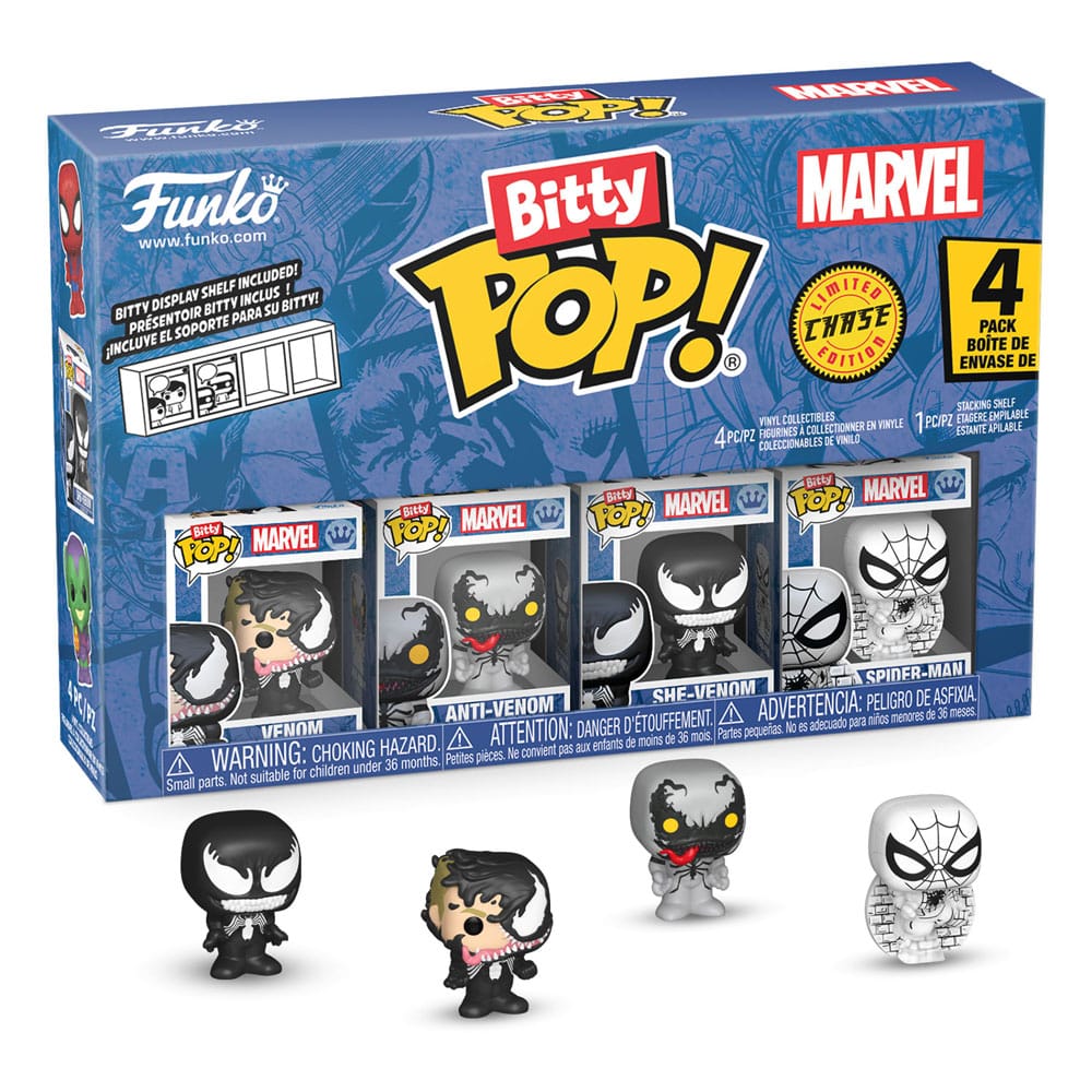 Spider-Man: POP Bitty 4er Set Series 3 (Venom/Anti-Venom/She-Venom/Peter Parker)
