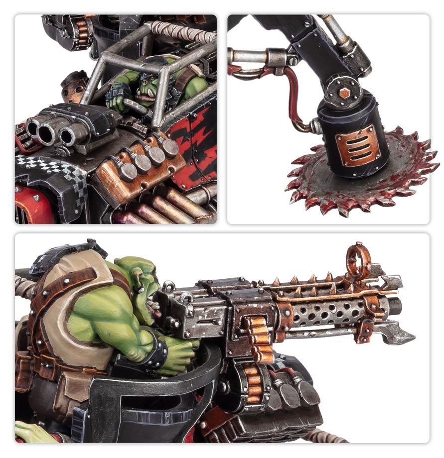 Ork, Waffenrad, Kriegsfahrzeug, Maschinengewehr, Kettensägezahn