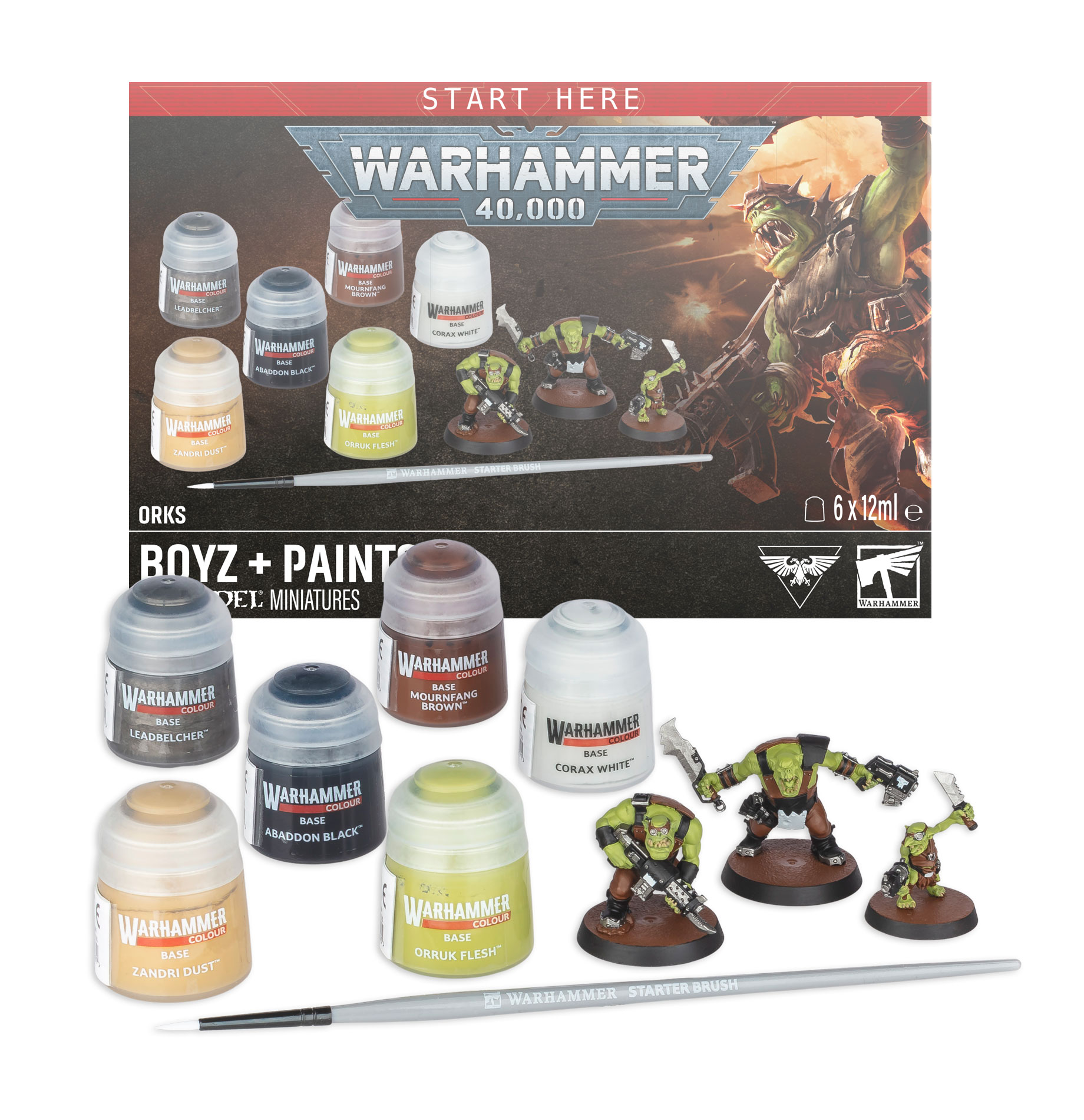 Miniaturen, Figur, Acrylicfarben, Starter-Set, Orks