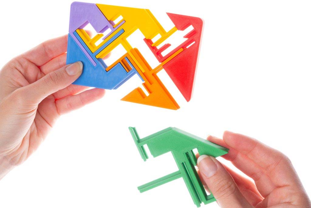 Puzzle, ineinandergreifend, Geometrisch, Kunststoff, bunt