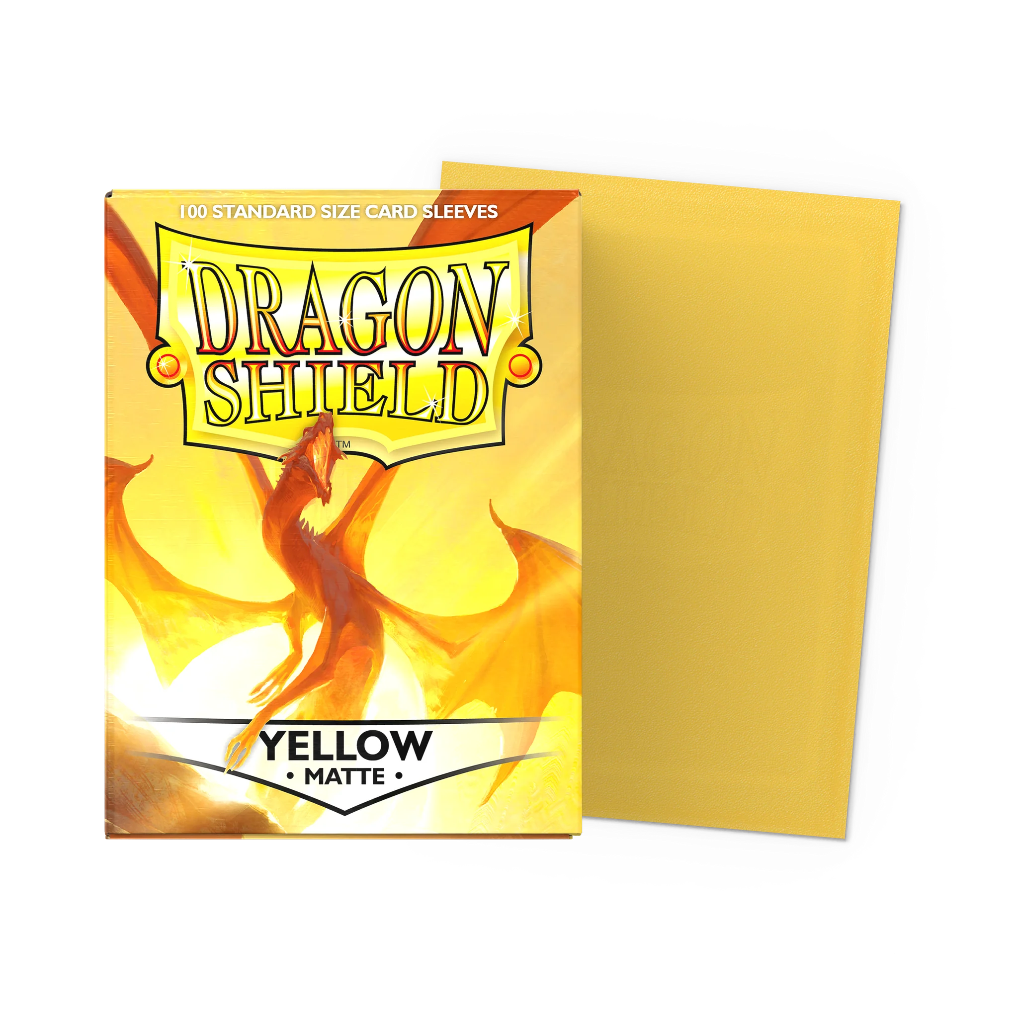 kartenspiel, drache, gelb, matte, card sleeves