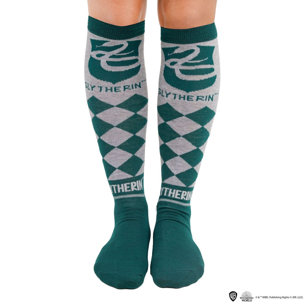 Harry Potter: Kniestrümpfe Slytherin 3er Pack (Gr.35-45)