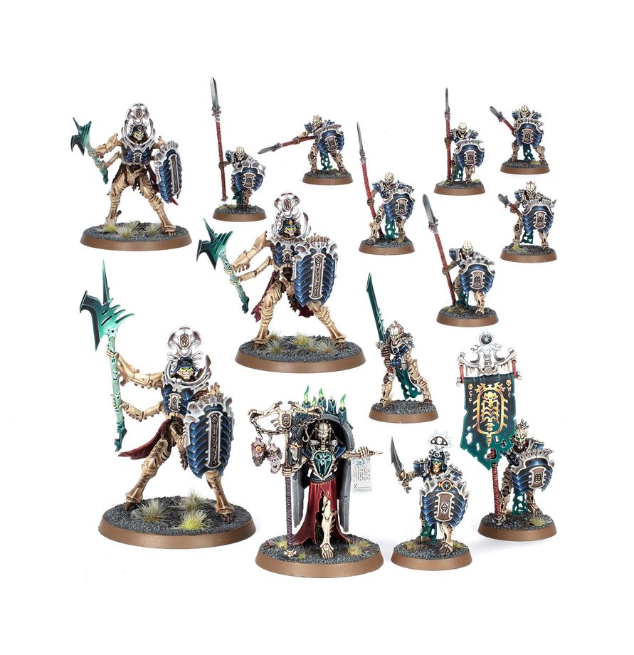 Age of Sigmar: Ossiarch Bonereapers - Heralds of the Bone-tithe Miniatur, Figur, Warlord, Skelett, Rüstung