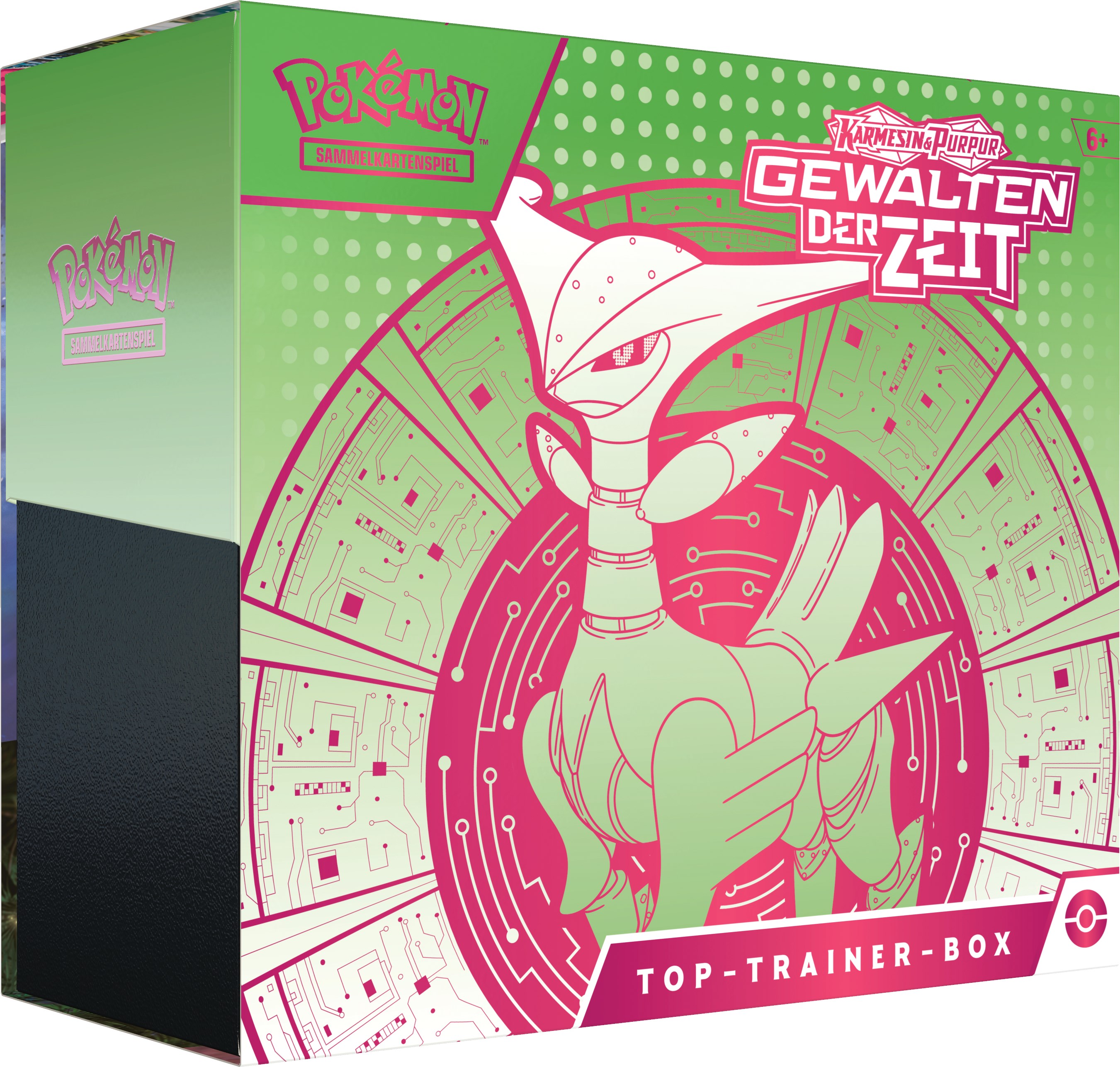Pokémon CCG dt.: Karmesin & Purpur Gewalten der Zeit Top-Trainer-Box Grün (KP05) Pokémon CCG dt.: Karmesin & Purpur Gewalten der Zeit Top-Trainer-Box Grün (KP05)