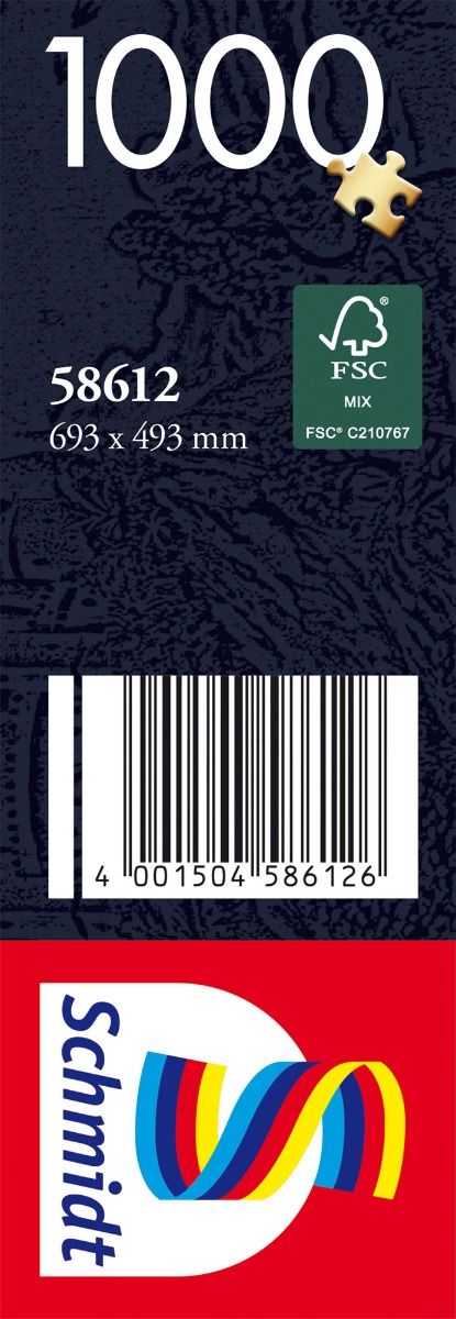 Puzzle: Fantastische Märchenwelt barcode, FSC, Mix, Größe 693x493 mm, Schmidt Logo