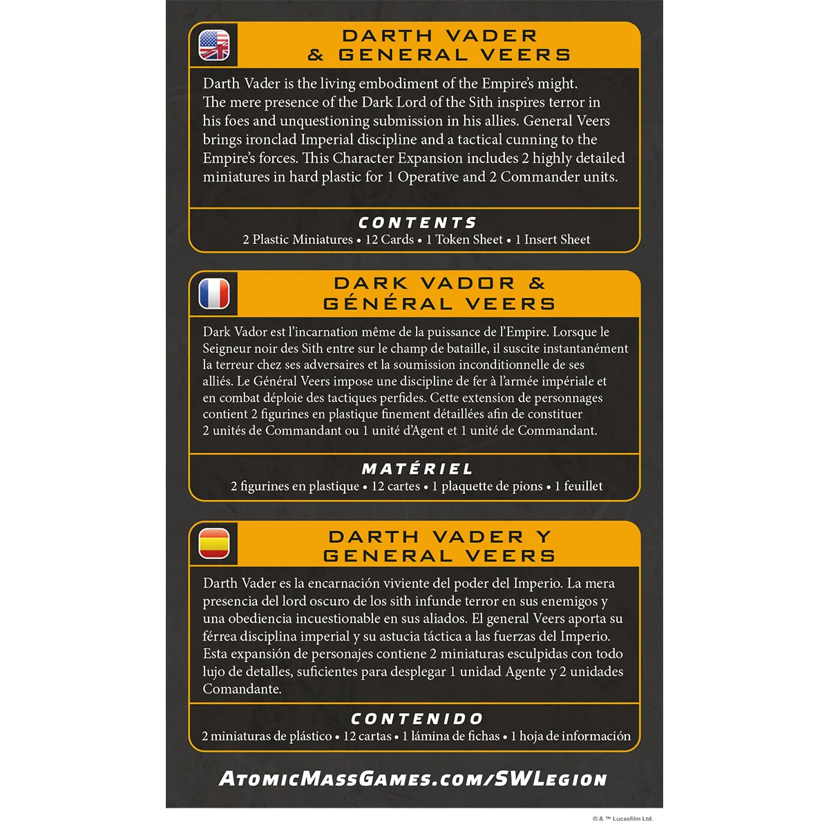 Star Wars: Legion - Darth Vader & General Veers Star Wars: Legion - Darth Vader & General Veers