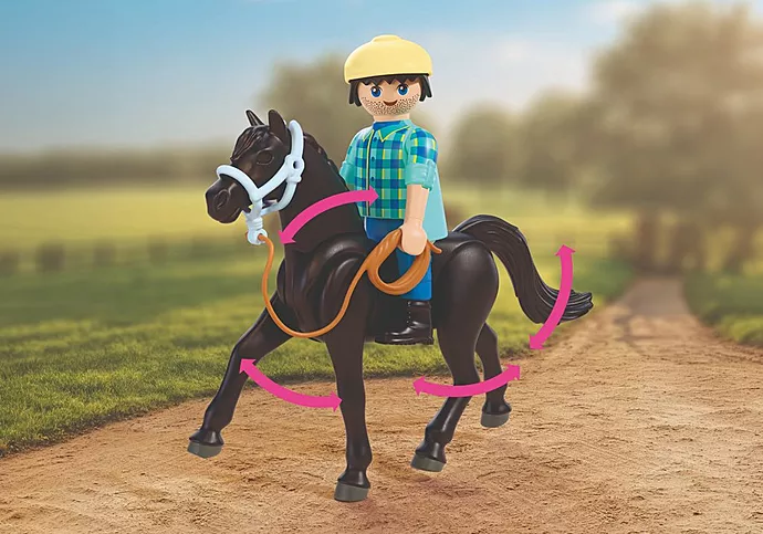 Playmobil: Horses - Kleiner Stall mit Hufschmied Pferd, Reiter, Figur, Sattel, Helm
