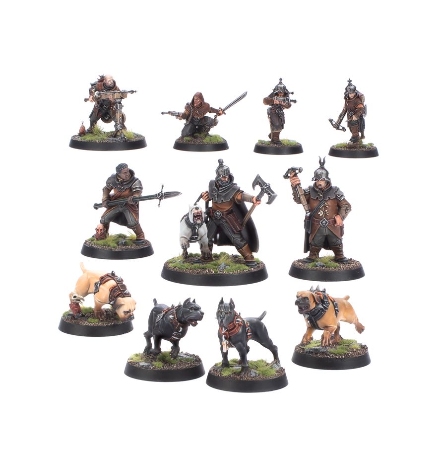 Age of Sigmar: Cities of Sigmar - Regiment of Renown Ven Denst's Hounds Miniaturfiguren, Fantasie-Miniseries, Wächter und Krieger, Hundefiguren, Baseline Gelände