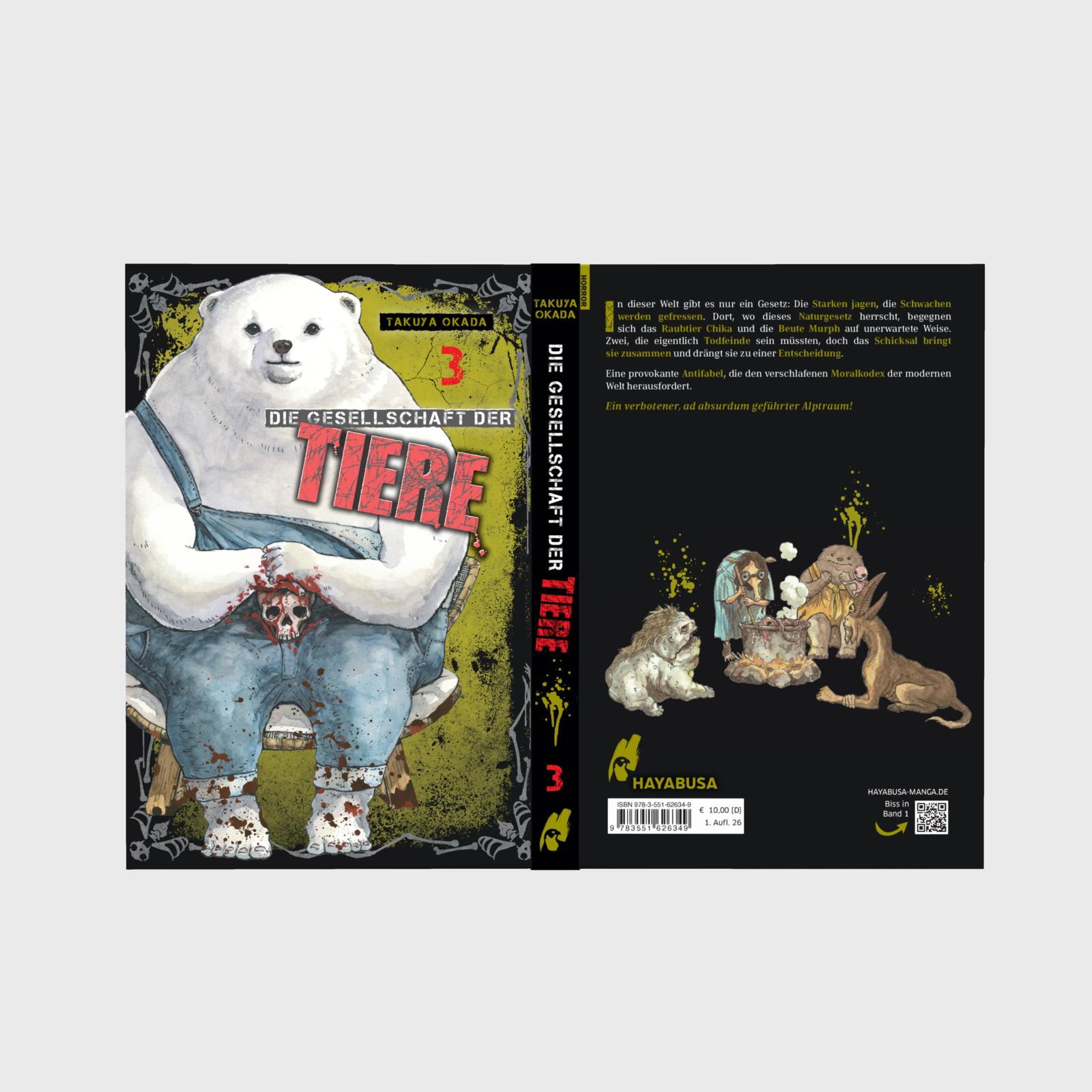 Gesellschaft der Tiere Bd.3 Comic, Graphic novel, Polarbär, Latzhose, Blut