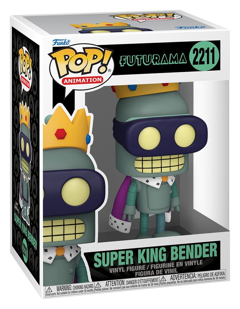 Futurama: POP Super King Bender (2211) Futurama, Super King Bender, Vinylfigur, Figurine, Königskrone
