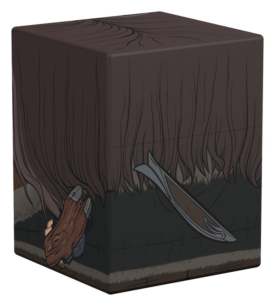 Ultimate Guard: Deckbox Squaroes Hobbit - Thorin Oakenshield (HOB003) Holzbox, Baumstamm-Muster, Messer, Gadget, Horror-Szene