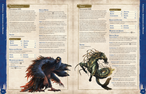 Cohors Cthulhu RPG: Germania Seite, Text, Tier, Vogel, Buch