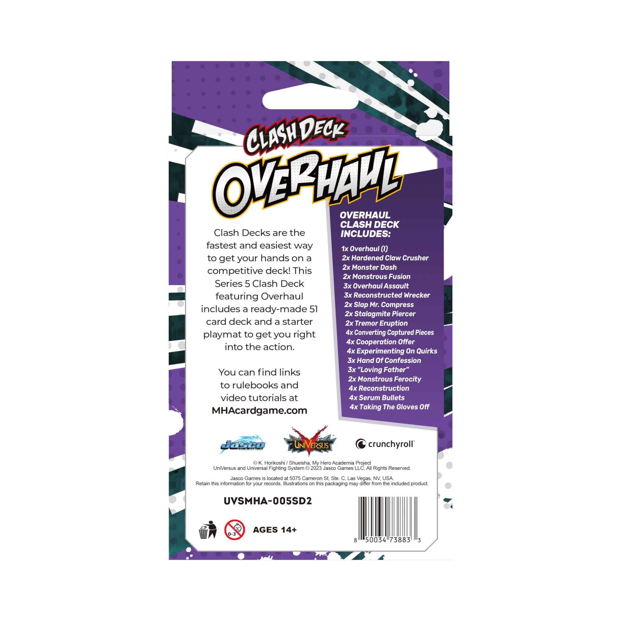 My Hero Academia CCG: Series 05 Undaunted Raid Clash Deck Overhaul My Hero Academia CCG: Series 05 Undaunted Raid Clash Deck Overhaul