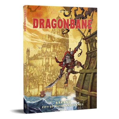Brettspiel, Dragonbane, Arkand Stadt der Wellen und Flammen, Fantasy, Kartonbox