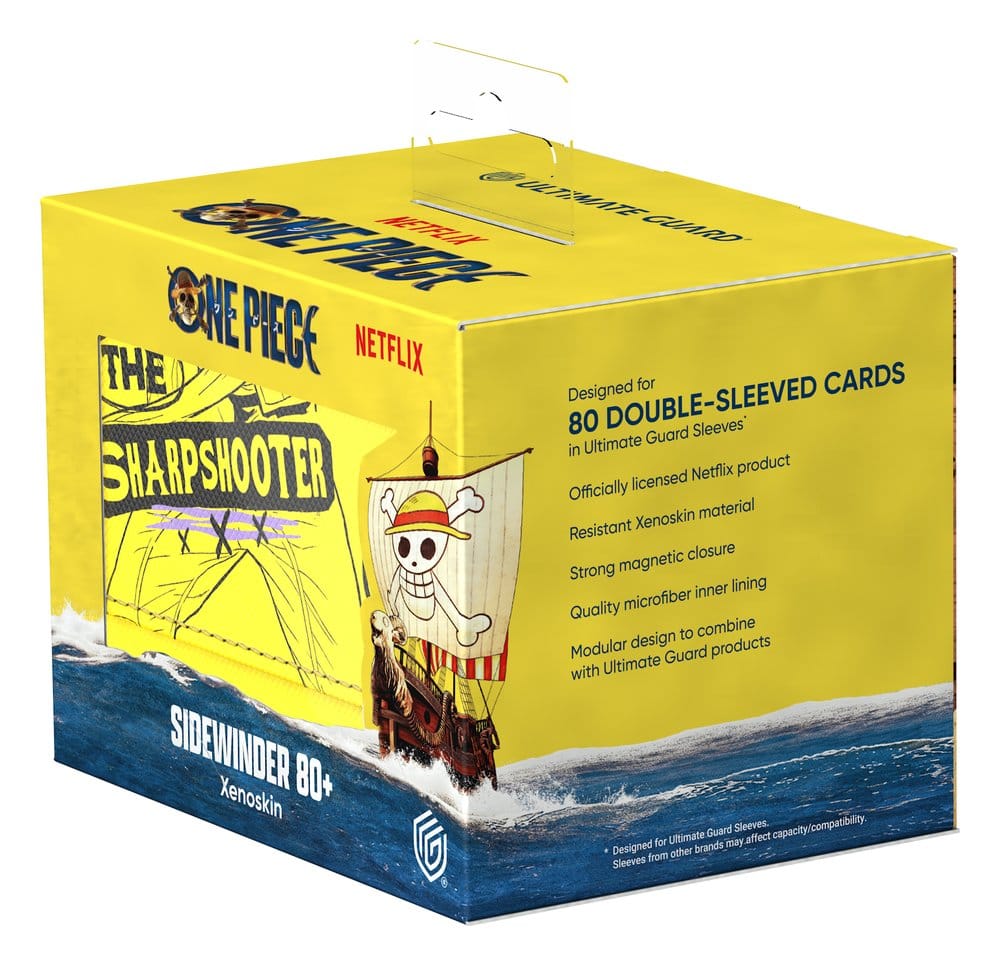 Ultimate Guard: Deckbox Sidewinder 80+ Xenoskin One Piece - Usopp Sharpshooter Kartenspiel-Schutz, Deckbox, 80 Double-Sleeved Cards, Shark-Shooter, Xenoskin