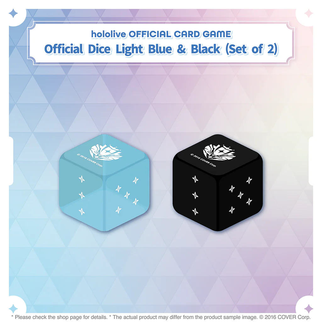 Hololive CCG: Official Dice Light Blue & Black