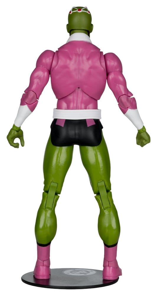 action figure, figurine, grün pink, muskulös, rückansicht