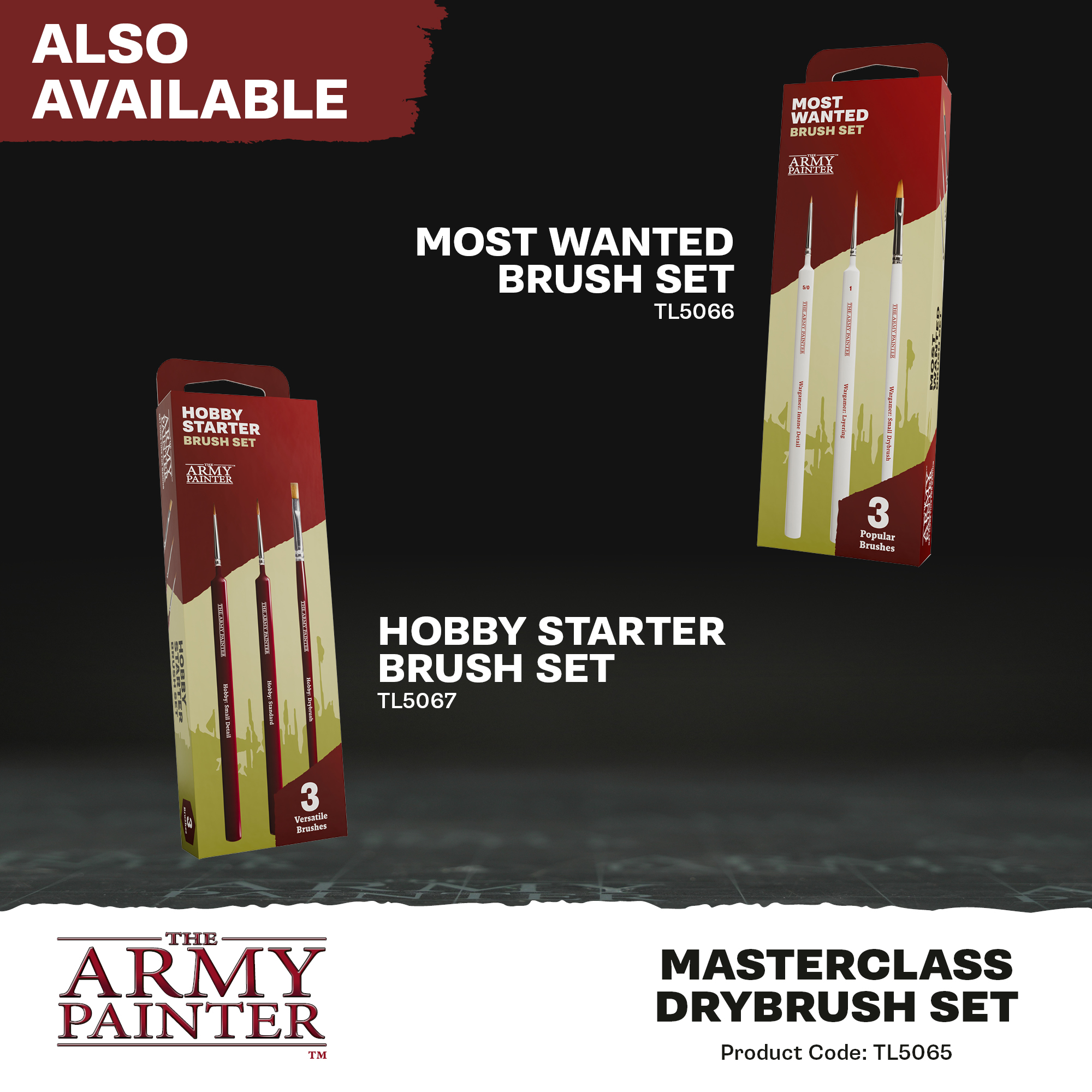 Army Painter: Masterclass Drybrush Set Pinselset, Pinsel, Hobby-Set, Masterclass, Trockenpinsel-Set