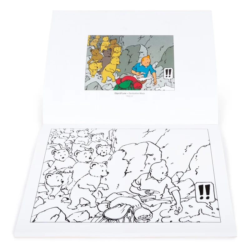 Tim & Struppi: Ausmalbuch Mond Comic, Bear, Wandern, Berge, Bildband