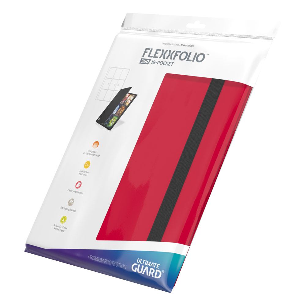 Ultimate Guard: Kartenmappe Flexfolio 9-Pkt rot Hülle, Schutzhülle, Rot, Schwarz, Geldbörse