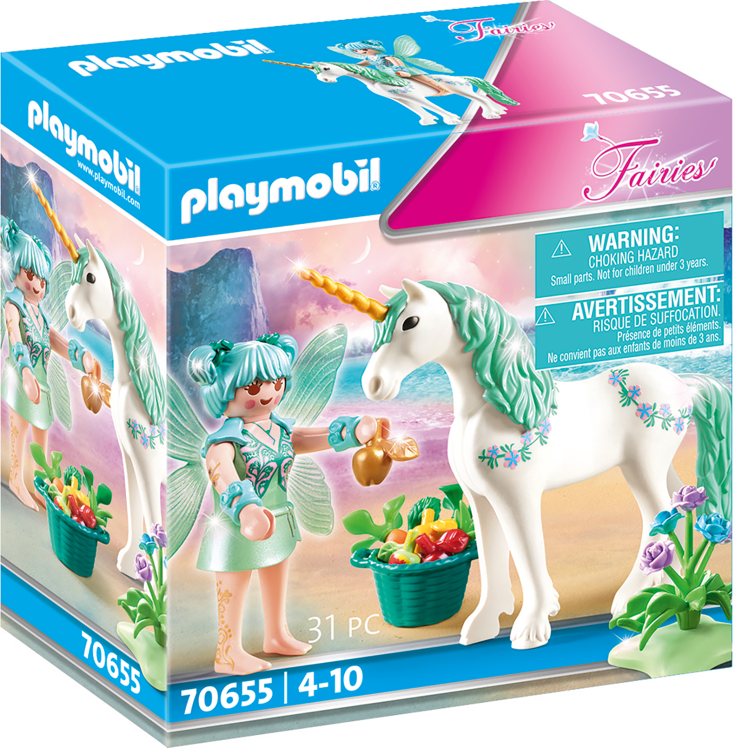 Playmobil: Fairies - Einhorn mit Fütter-Fee