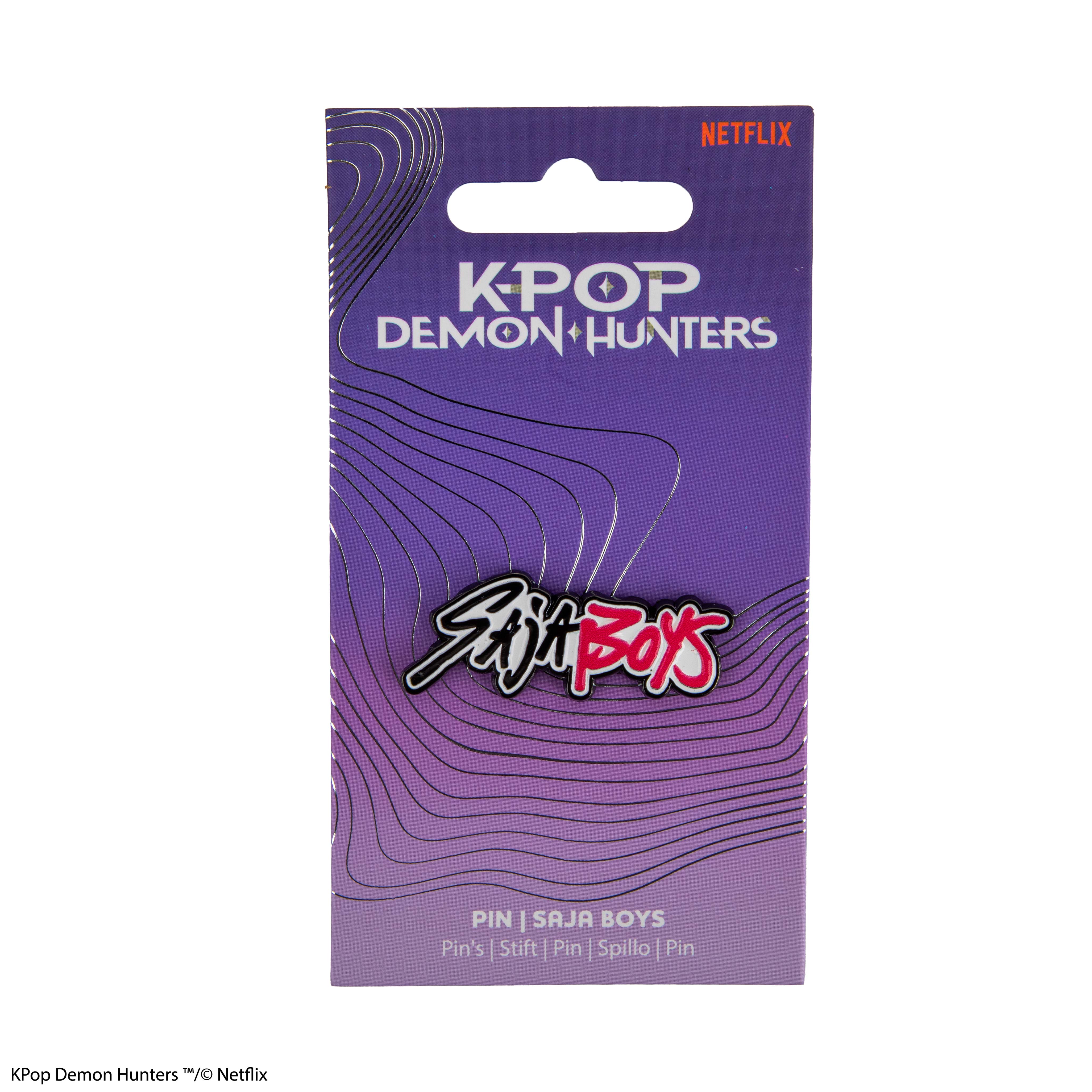 K-Pop Demon Hunters: Pin Saja Boys Schriftzug Kpop, Demon Hunters, Pin, Saja Boys, Verpackung