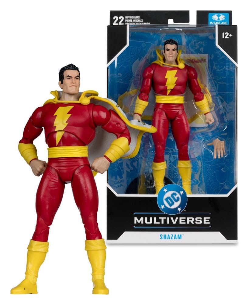 DC Multiverse AF: Shazam (Power of Shazem) 19cm aktionsfigur, Shazam, roterAnzug, gelberUmhang, DCMultiverse