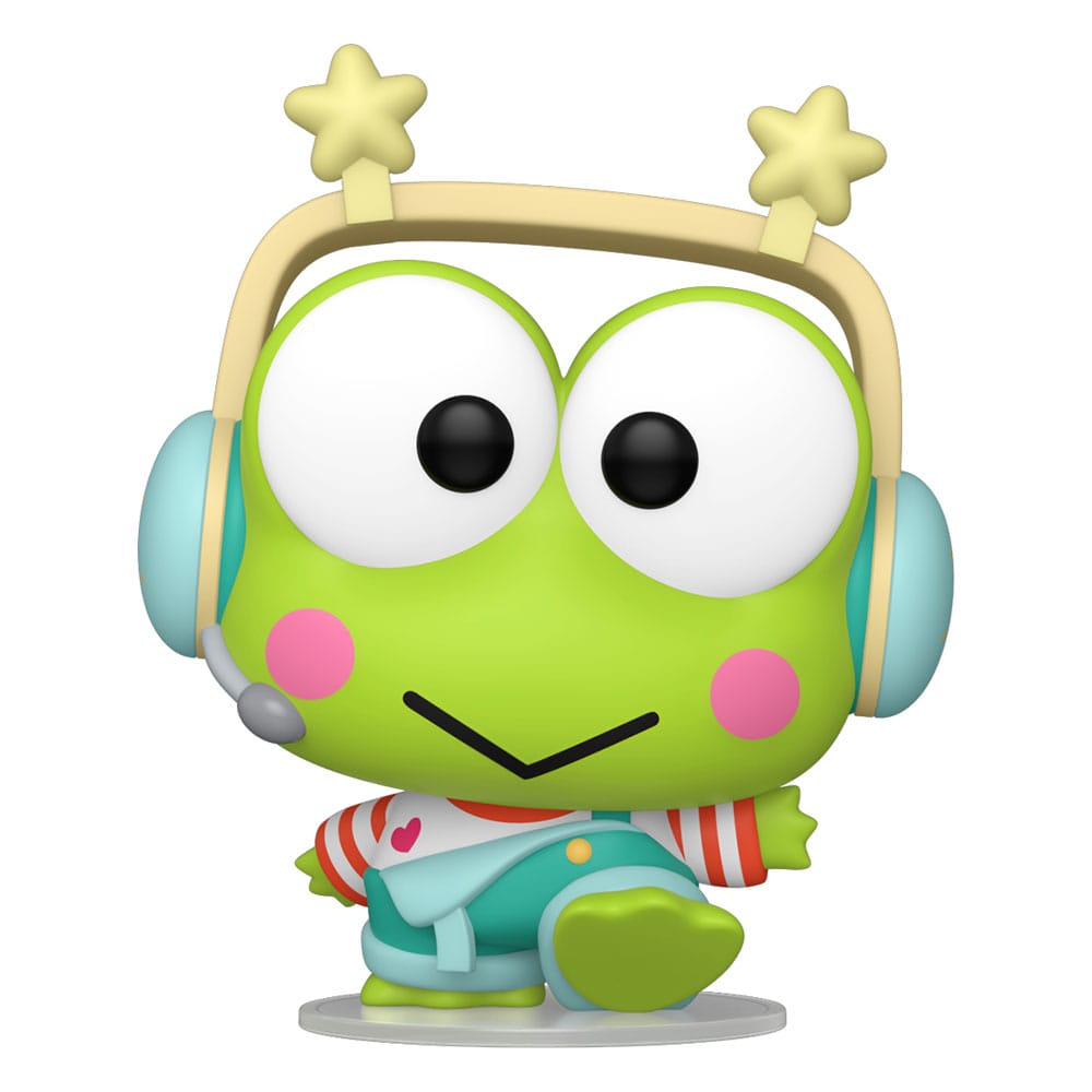 Hello Kitty: POP Keroppi K-Pop Outfit (140) Frosch Figur, Kopfhörer, Gummi-Charakter, Spielzeugfigur, Comic-Figur