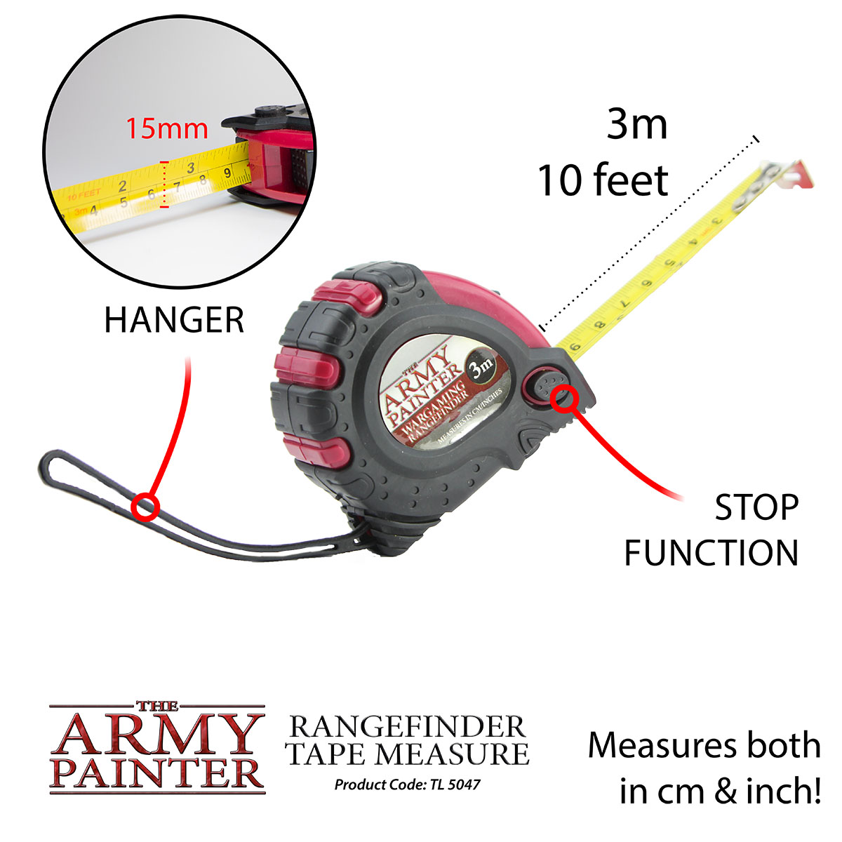 Army Painter: Tool - Rangefinder Tape Measure Army Painter: Tool - Rangefinder Tape Measure
