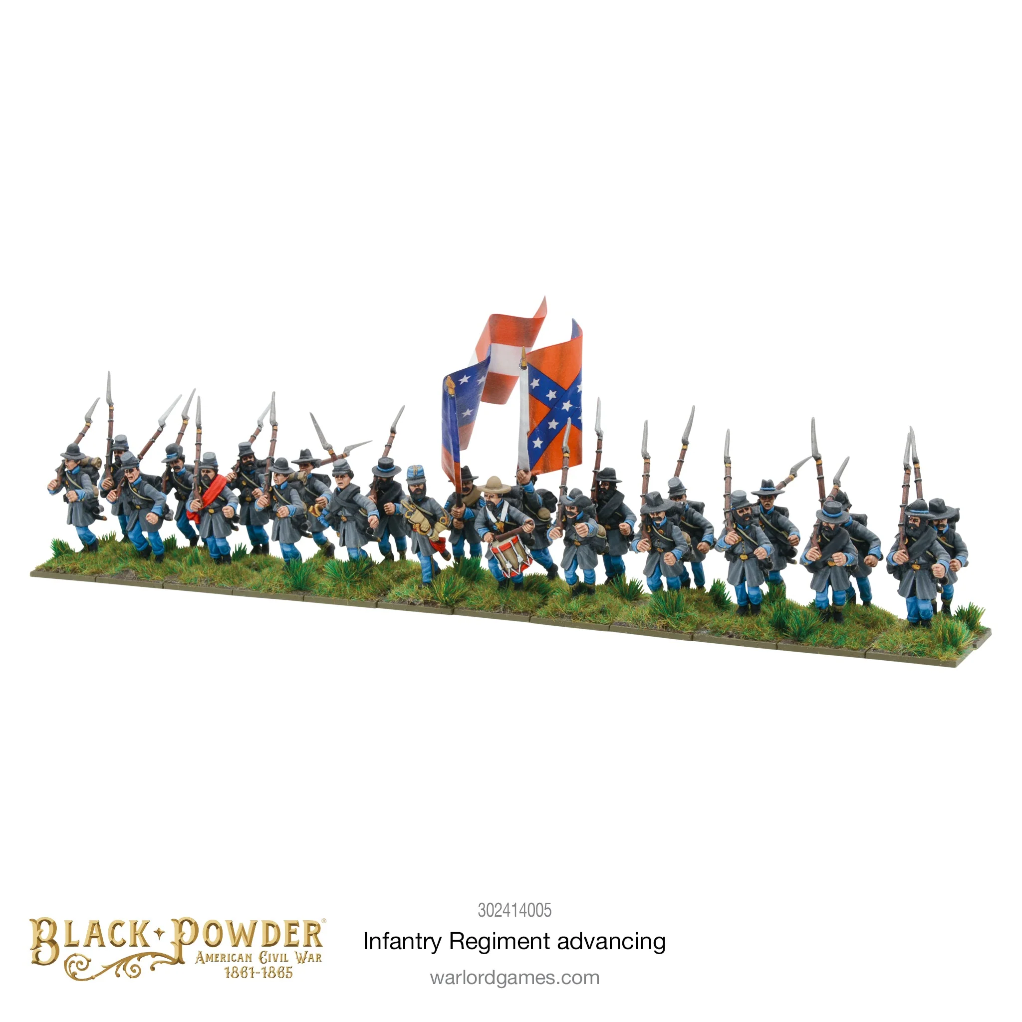 Black Powder: American Civil War Infantry Regiment Advancing