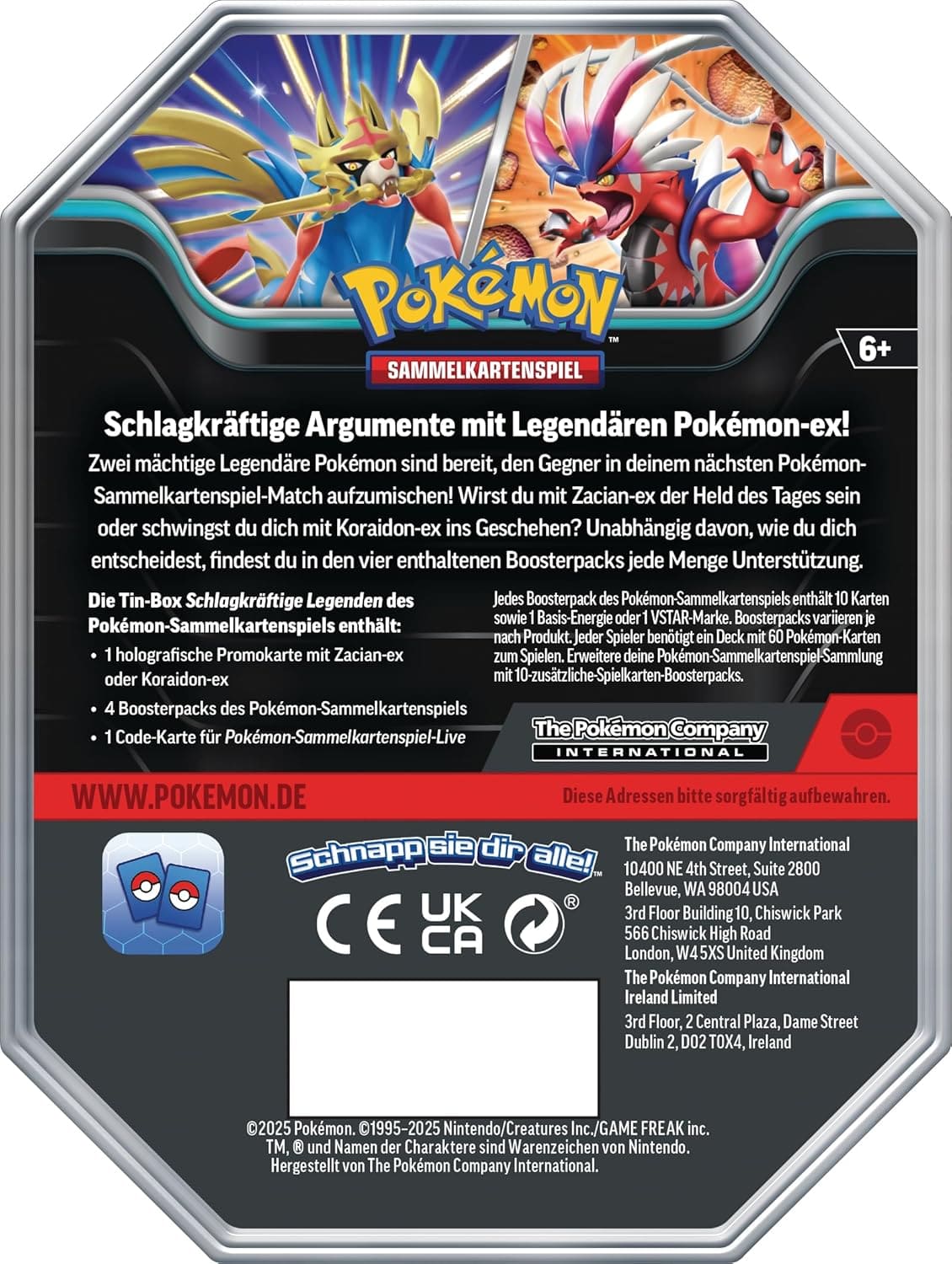 Pokémon CCG dt.: Tin Box #122 Zacian