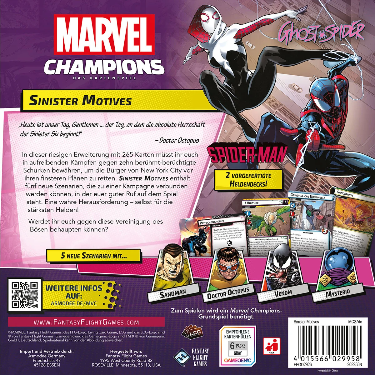 Marvel Champions LCG dt.: Sinister Motives Erweiterung Marvel Champions LCG dt.: Sinister Motives Erweiterung