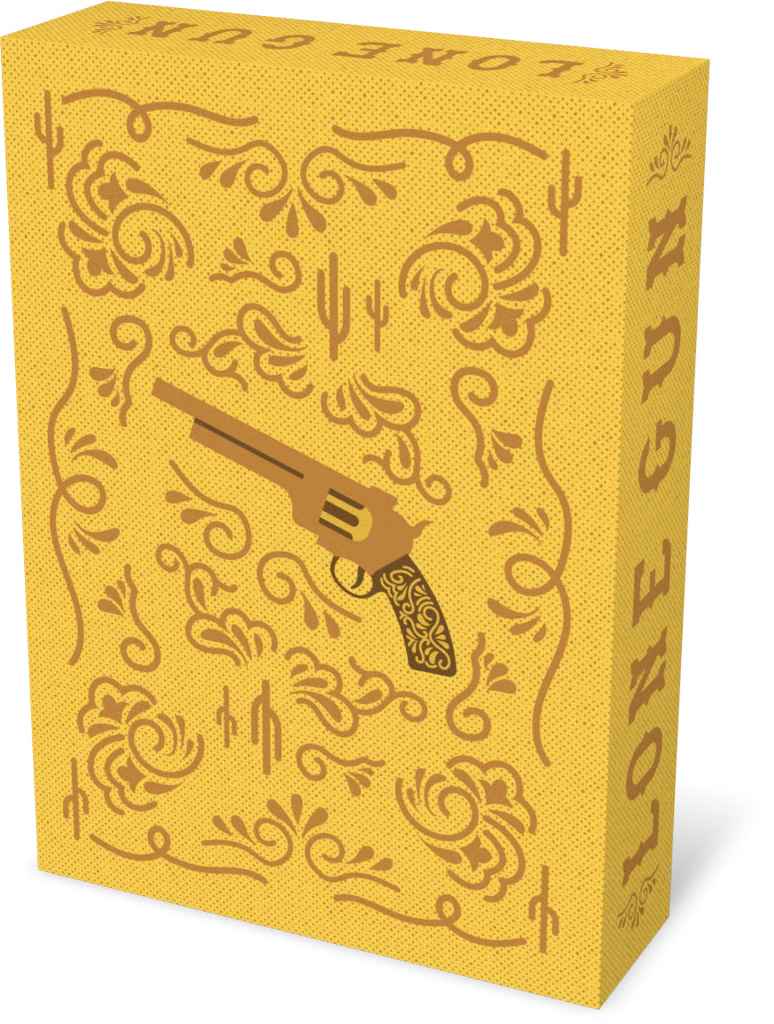 Fliptown: Lone Gun (Solo) Pistol, Revolver, Schachtel, Verpackung, Design