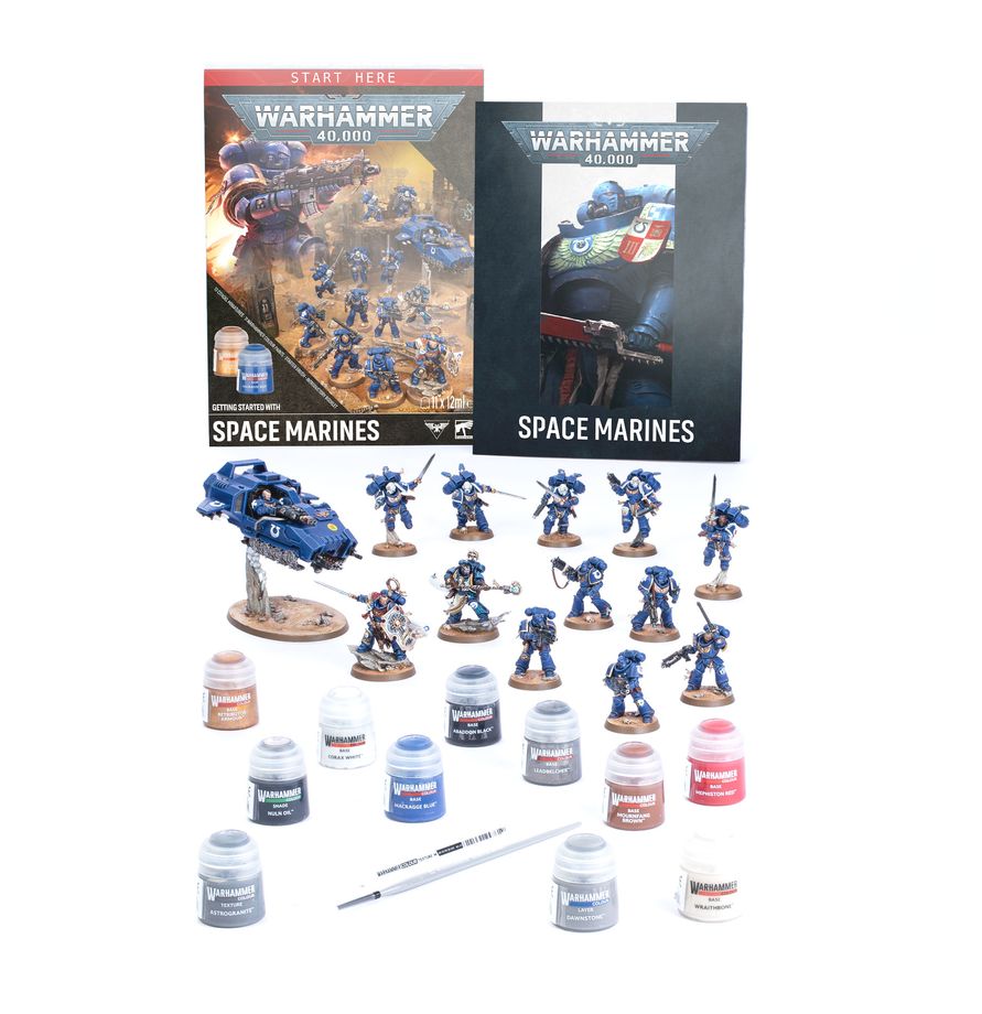 Warhammer 40K: Getting started with - Space Marines engl. Space Marines, Miniaturen, Malset, Warhammer 40k, Modelle