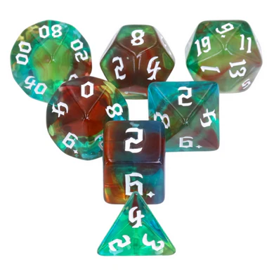 Polyhedral Dice Set: Wind Elves (7)