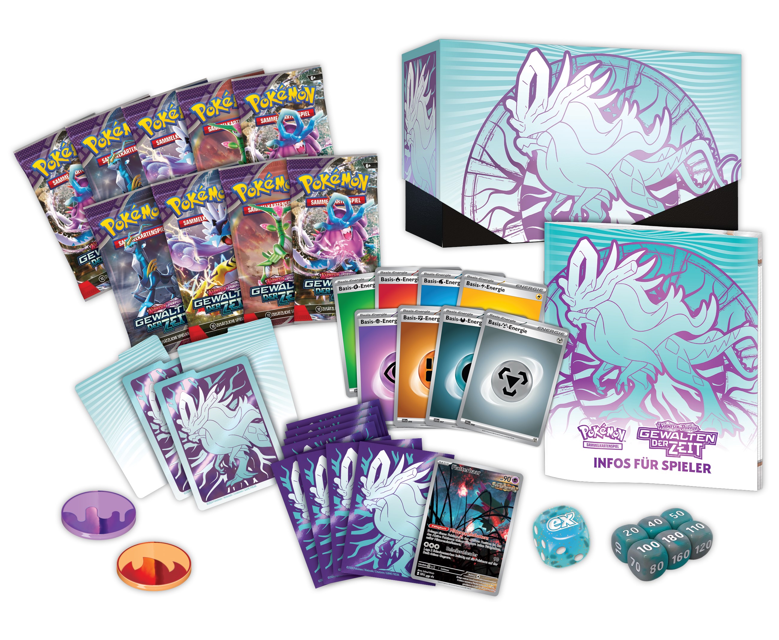 Pokémon CCG dt.: Karmesin & Purpur Gewalten der Zeit Top-Trainer-Box Blau (KP05)