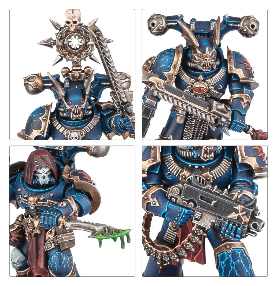 Space Marines, Power sword, Ketten-Schwert, Rüstung, Blau