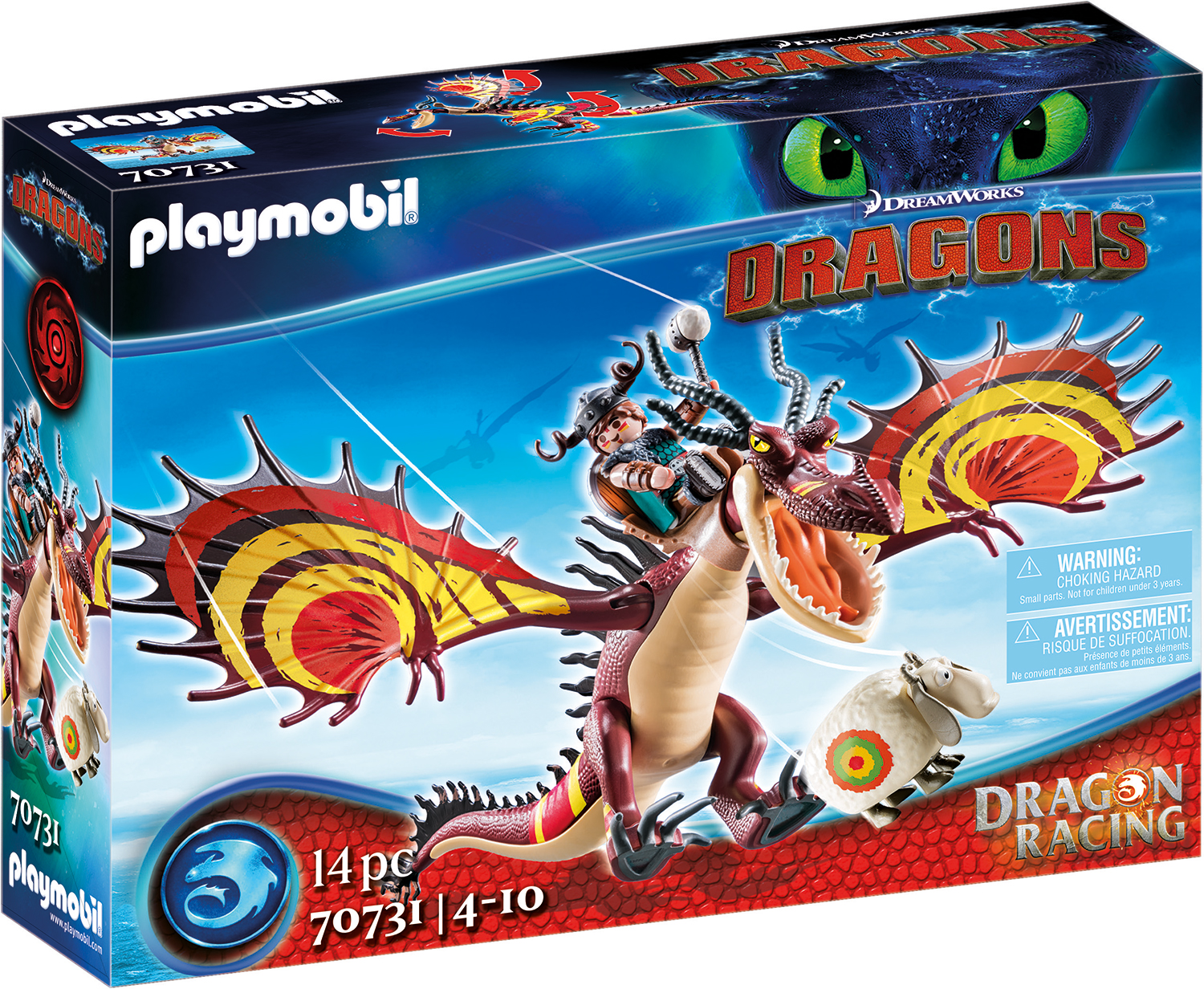 Playmobil: Dragons - Dragon Racing Trotzbakke und Hakenzahn