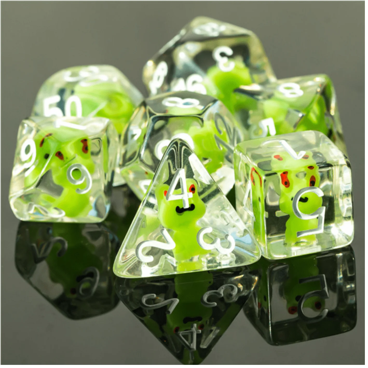 Polyhedral Dice Set: Frog (7)