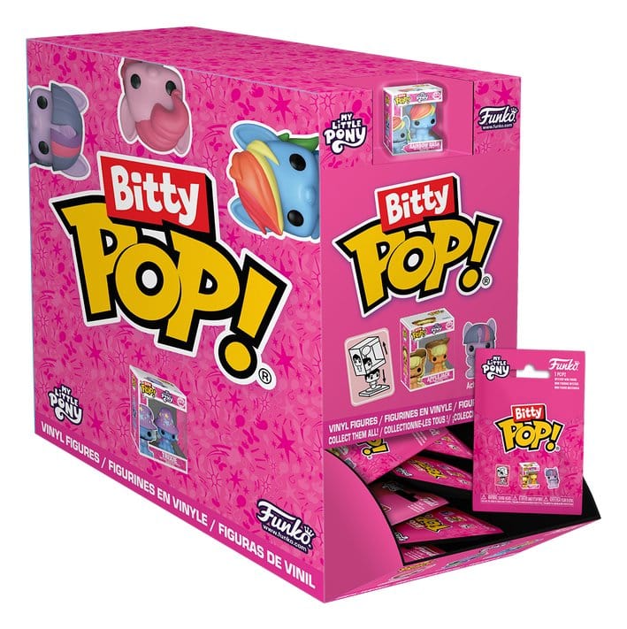 Bitty Pop!, Vinyl-Figuren, Pony, Rosa Verpackung, Präsentationsdisplay