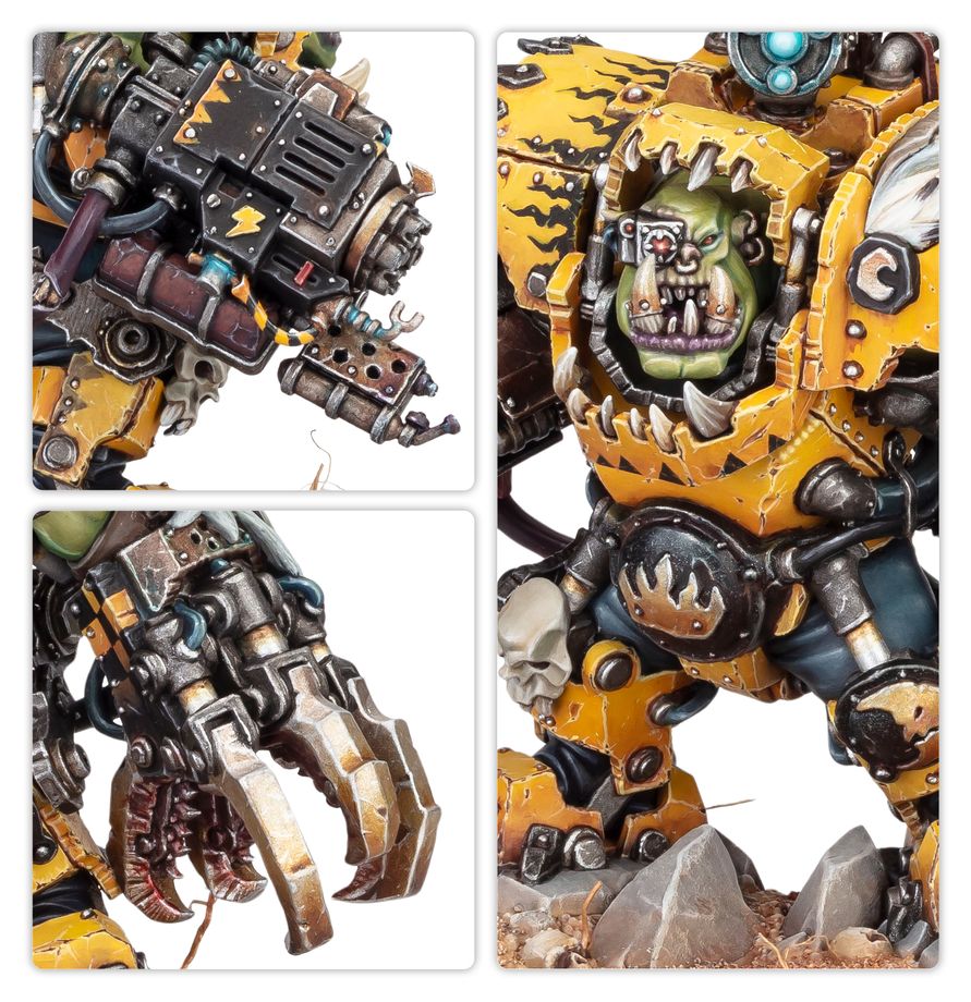 Ork-Warflamme, Kettenschlachtrüstung, Gelbe Rüstung, Kriegs Monster, Schädelkralle