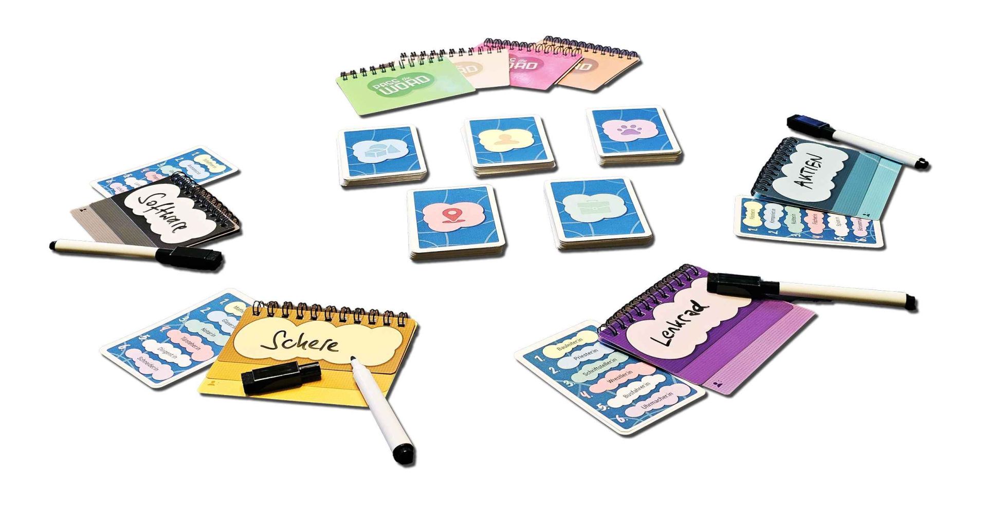 Notizblock, Karten, Magnettafel, Stift, Spiralblock