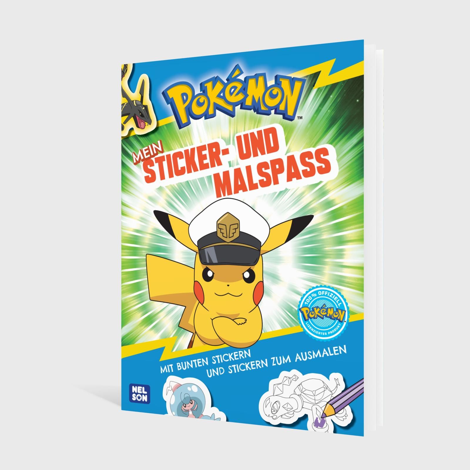 Pokémon, Stickerbuch, Pikachu, Ausmalen, Malspaß