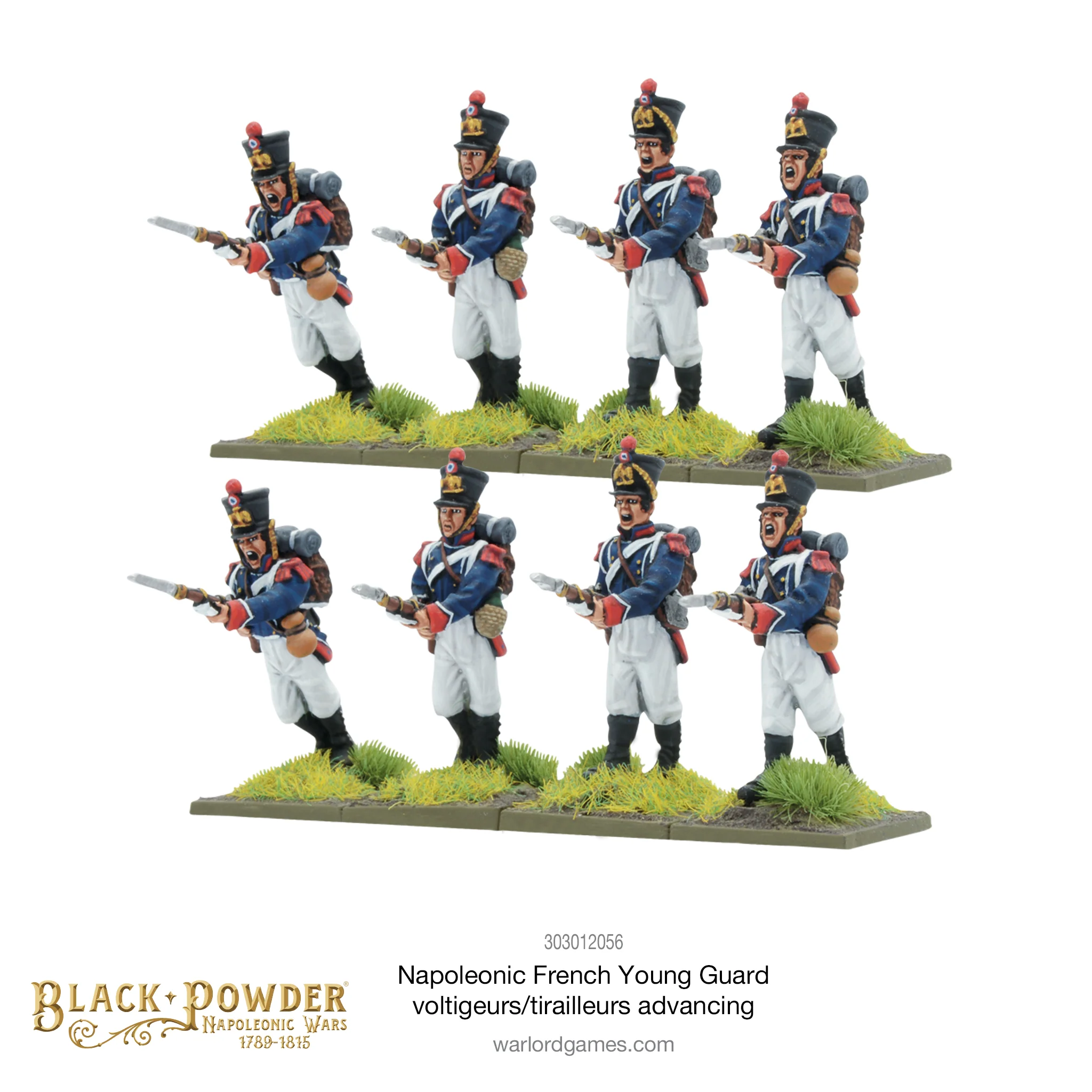 Black Powder: Napoleonic French Young Guard Voltigeurs/Tirailieurs advancing