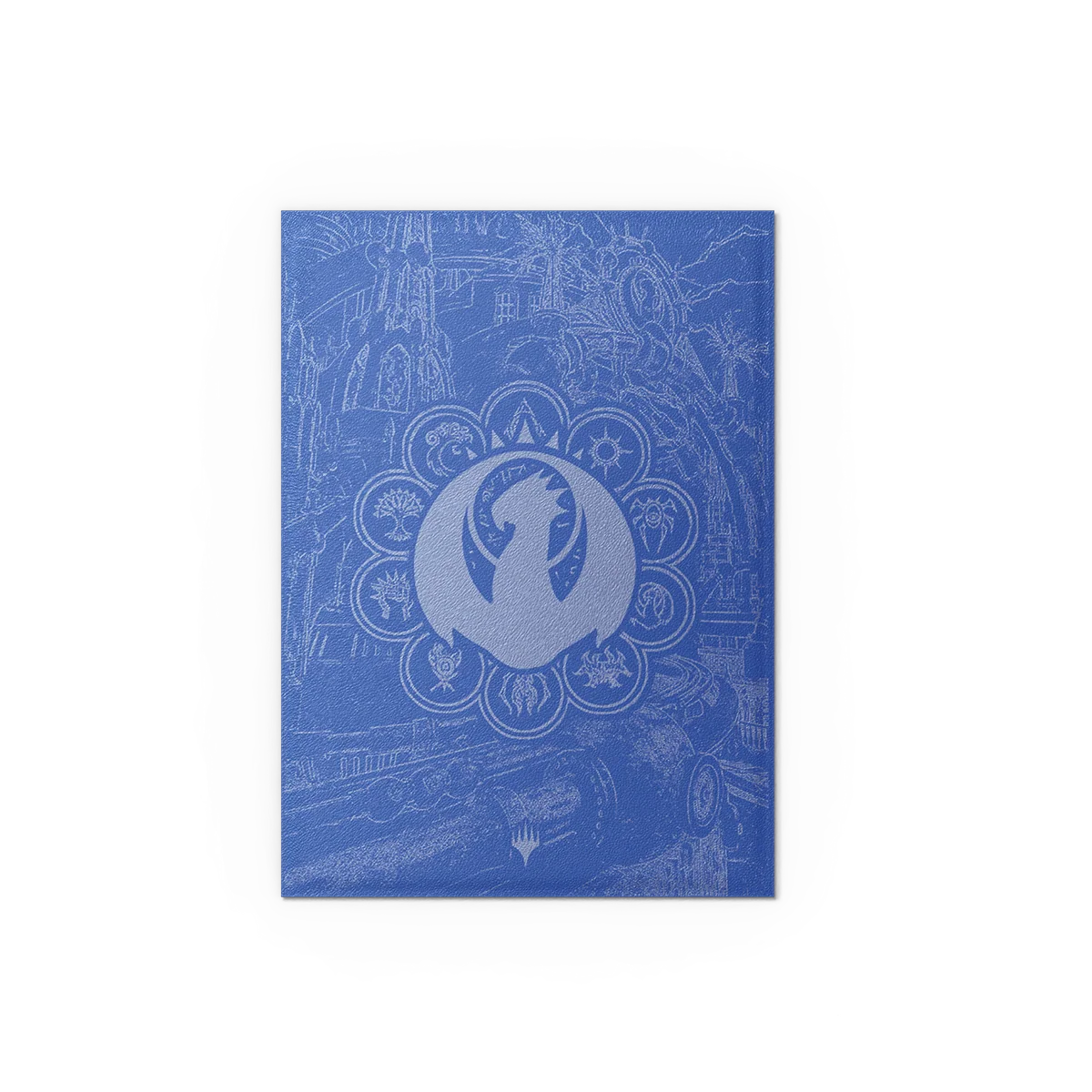 notebook, blau, einband, eingraviert, muster
