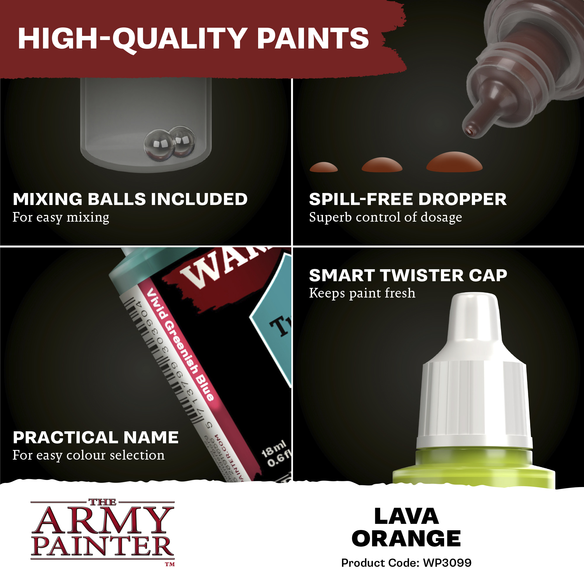 Army Painter: WP Fanatic - Lava Orange Army Painter: WP Fanatic - Lava Orange