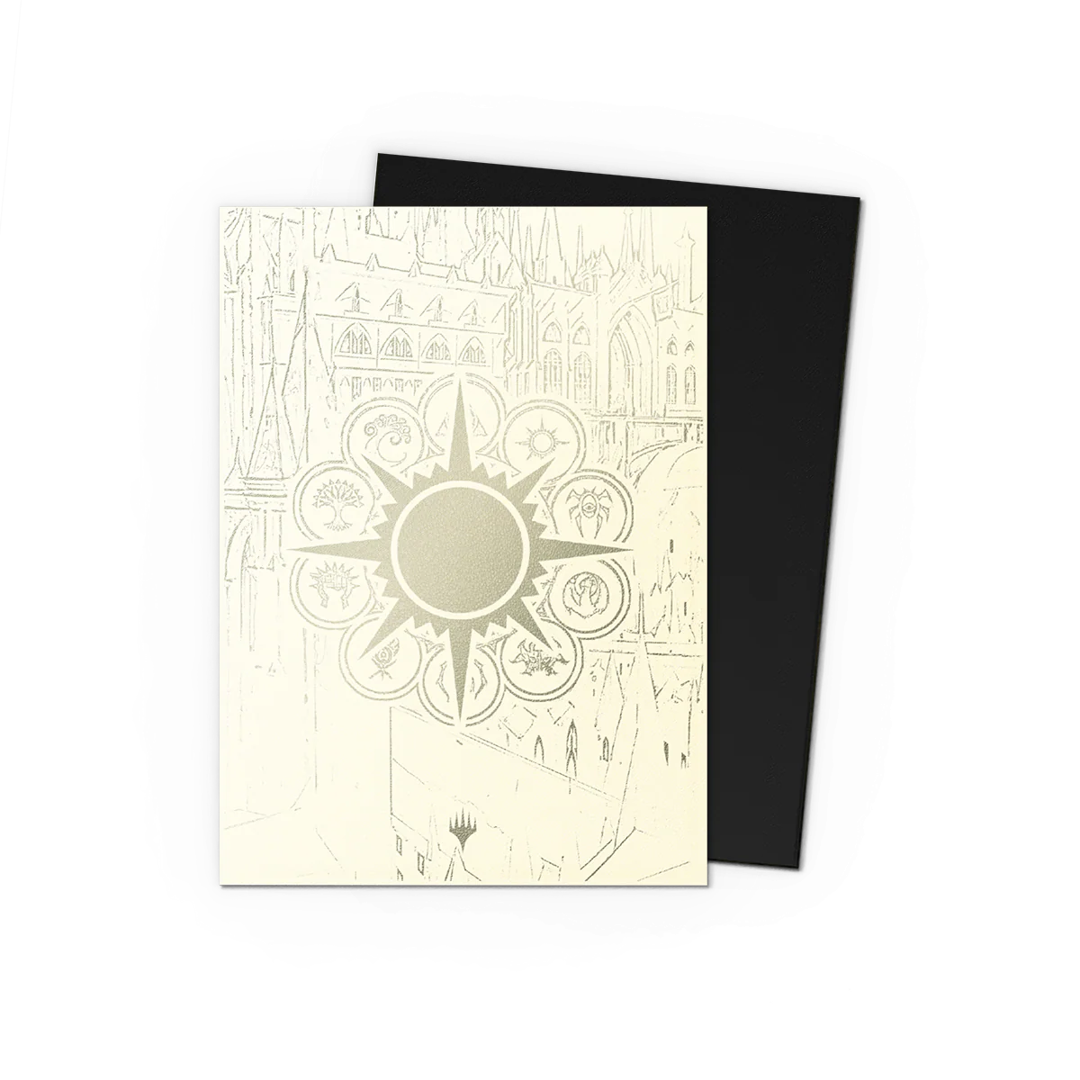 Dragon Shield: Art Sleeves Dual Matte Guildpact Series Magic - Orzhov Syndicate poster, kunst, glasornament, sonnenkreis, architektur