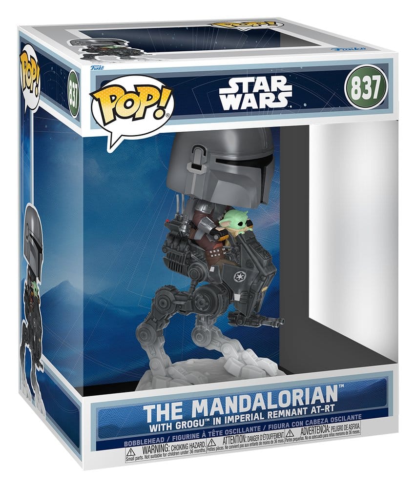Star Wars: POP Mandalorian/Grogu in Imperial Remnant AT-RT (837) Star Wars, Mandalorian, Figurine, Bobblehead, Statue