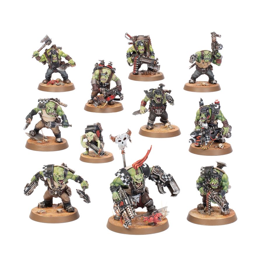 Warhammer 40K: Orks - Boyz Ork, Miniatur, Bodentier, Waffen, Hämmer